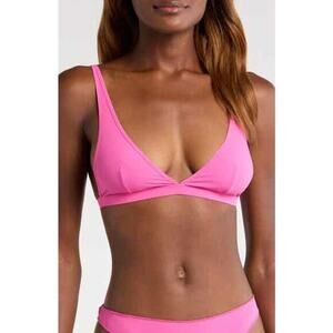 NWT PINK Intimately Free People Collagen Yarn Triangle Bralette - Small